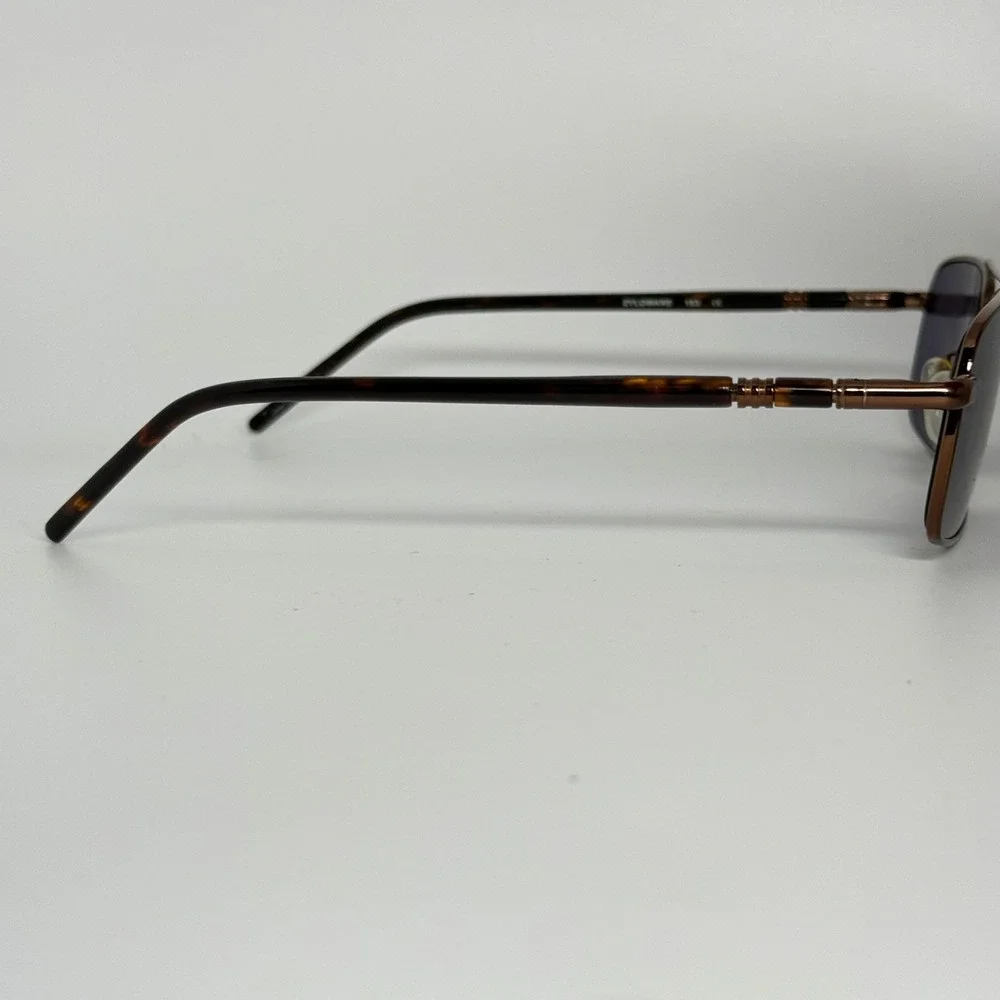 Stetson 281 Zyloware Sunglasses‎ Brown Metal Rectangle Frame 57-17-135 22083